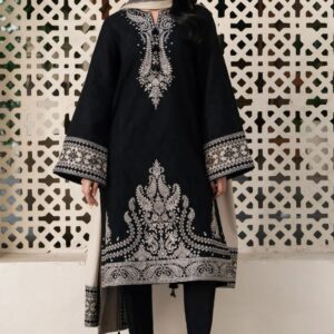 Midnight Elegance Embroidered Kurta Set